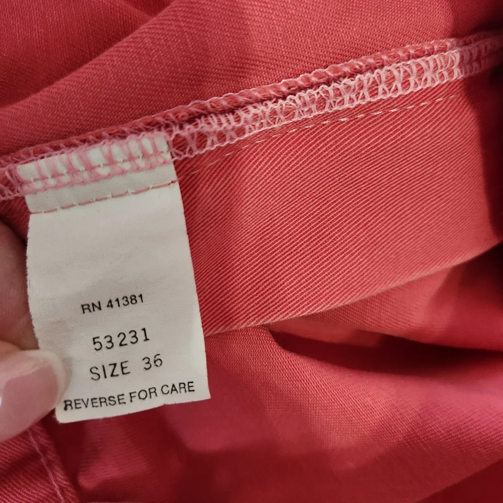 Polo Ralph Lauren Vintage Tyler Shorts Regular Fit Cotton Pleated Red Pink  36